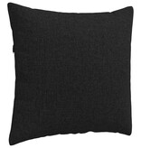 VidaXL Sofa Kussens 2 pcs Zwart 50 x 50 cm Stof