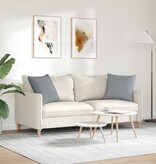 VidaXL Sofa Kussens 2 pcs Lichtgrijs 50 x 50 cm Stof