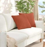 VidaXL Sofa Kussens 2 pcs Rood-oranje 45 x 45 cm Katoen Stof