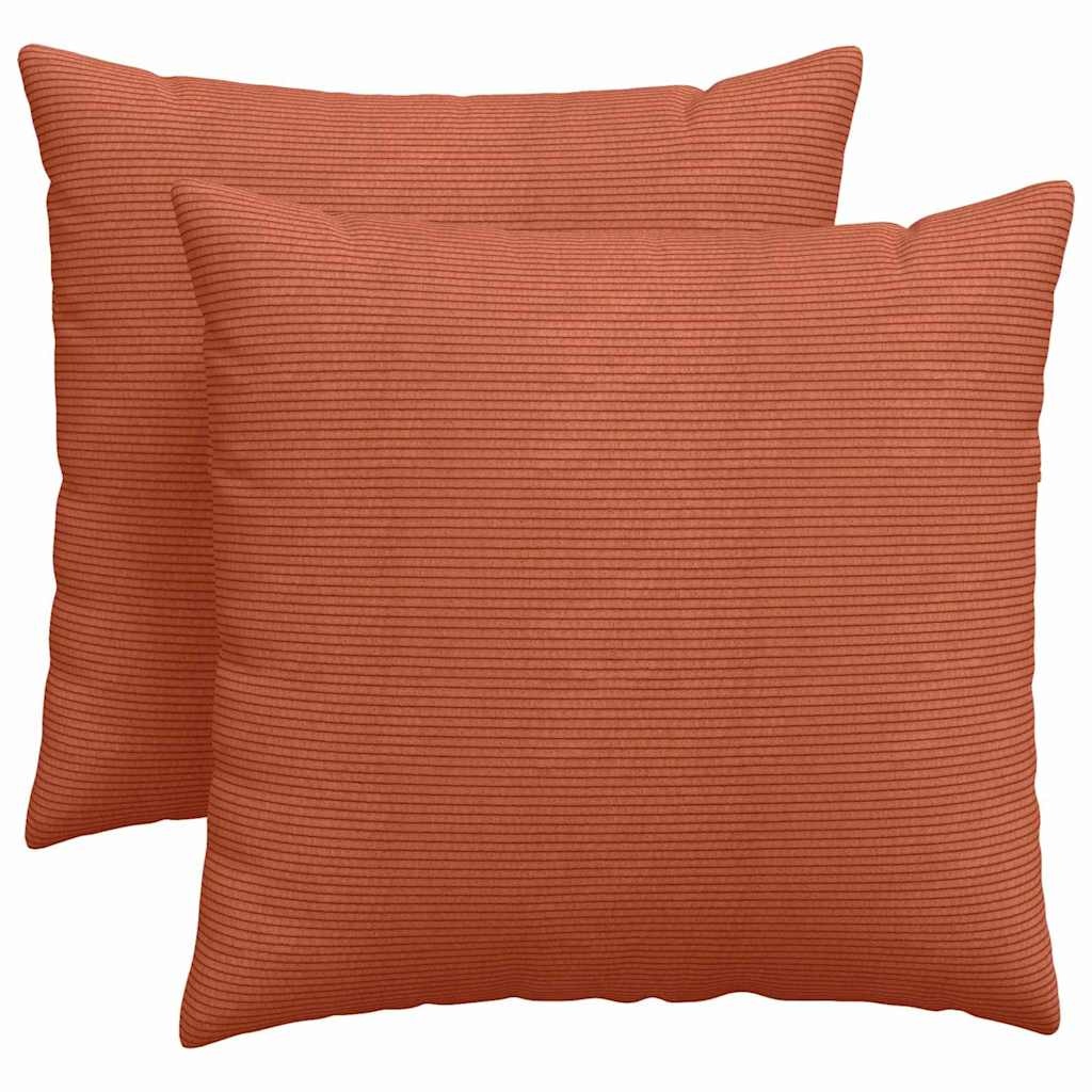 VidaXL Sofa Kussens 2 pcs Rood-oranje 45 x 45 cm Katoen Stof