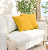 VidaXL Sofa Kussens 2 pcs Lichtgeel 45 x 45 cm Katoen Stof