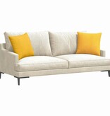 VidaXL Sofa Kussens 2 pcs Lichtgeel 45 x 45 cm Katoen Stof