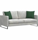 VidaXL Sofa Kussens 2 pcs Donkergroen 45 x 45 cm Katoen Stof