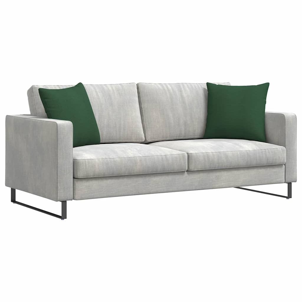 VidaXL Sofa Kussens 2 pcs Donkergroen 45 x 45 cm Katoen Stof