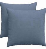 VidaXL Sofa Kussens 2 pcs Blauw 45 x 45 cm Katoen Stof