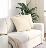 VidaXL Sofa Kussens 2 pcs Crème 45 x 45 cm Katoen Stof