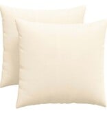 VidaXL Sofa Kussens 2 pcs Crème 45 x 45 cm Katoen Stof