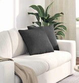 VidaXL Sofa Kussens 2 pcs Donkergrijs 45 x 45 cm Katoen Stof