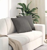 VidaXL Sofa Kussens 2 pcs Lichtgrijs 45 x 45 cm Katoen Stof