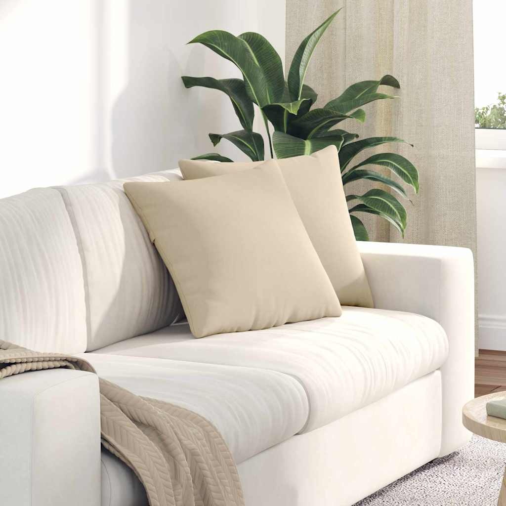 VidaXL Sofa Kussens 2 pcs Crème 45 x 45 cm Stof