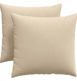 VidaXL Sofa Kussens 2 pcs Crème 45 x 45 cm Stof