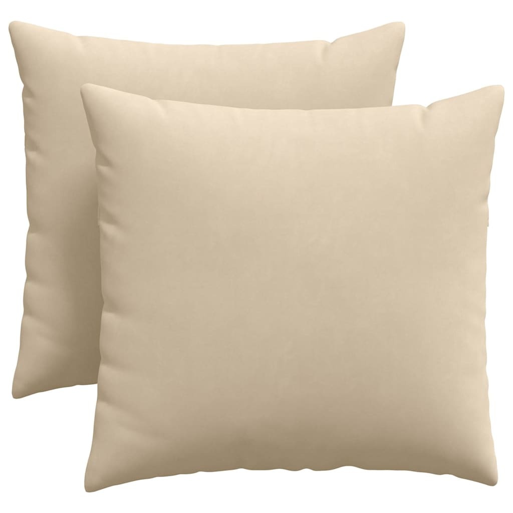 VidaXL Sofa Kussens 2 pcs Crème 45 x 45 cm Stof