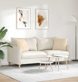 VidaXL Sofa Kussens 2 pcs Crème 45 x 45 cm Stof