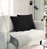 VidaXL Sofa Kussens 2 pcs Zwart 45 x 45 cm Stof