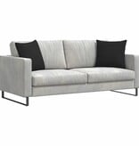 VidaXL Sofa Kussens 2 pcs Zwart 45 x 45 cm Stof