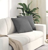 VidaXL Sofa Kussens 2 pcs Donkergrijs 45 x 45 cm Stof