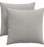 VidaXL Sofa Kussens 2 pcs Lichtgrijs 45 x 45 cm Stof