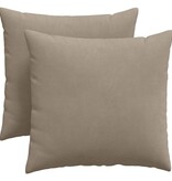 VidaXL Sofa Kussens 2 pcs Taupe 45 x 45 cm Stof