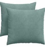 VidaXL Sofa Kussens 2 pcs Zeegroen 45 x 45 cm Katoen Stof