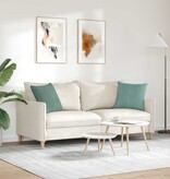 VidaXL Sofa Kussens 2 pcs Zeegroen 45 x 45 cm Katoen Stof