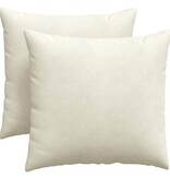 VidaXL Sofa Kussens 2 pcs Crème 45 x 45 cm Katoen Stof