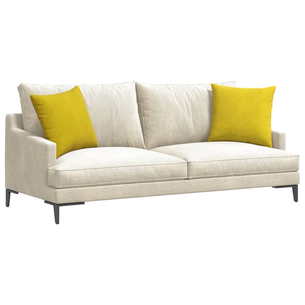 VidaXL Sofa Kussens 2 pcs Geel 45 x 45 cm Katoen Stof