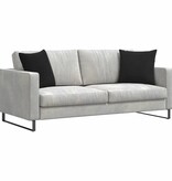 VidaXL Sofa Kussens 2 pcs Zwart 45 x 45 cm Katoen Stof