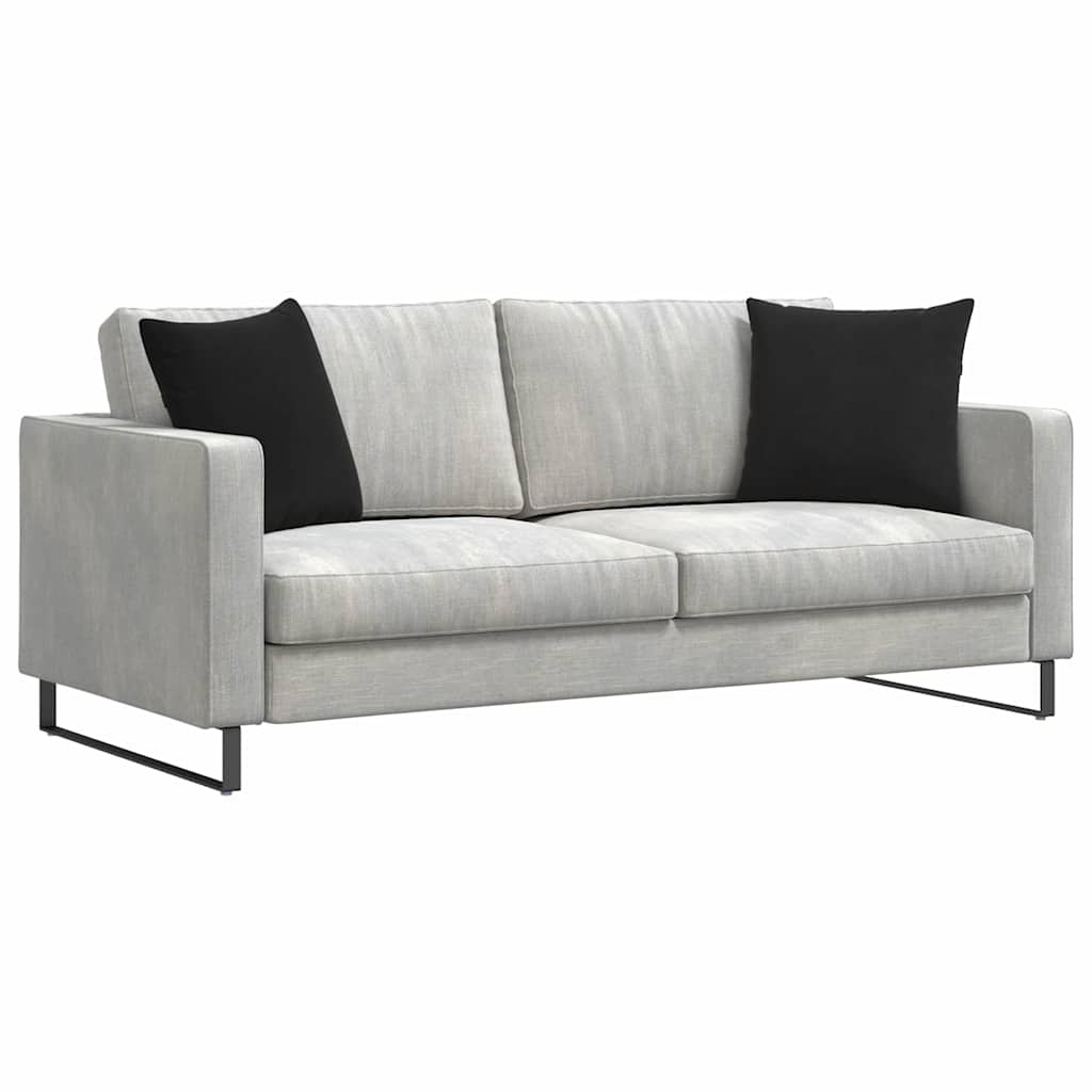 VidaXL Sofa Kussens 2 pcs Zwart 45 x 45 cm Katoen Stof