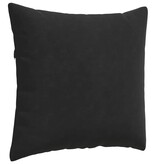 VidaXL Sofa Kussens 2 pcs Zwart 45 x 45 cm Katoen Stof