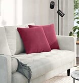 VidaXL Sofa Kussens 2 pcs Wijnrood 45 x 45 cm Katoen Stof