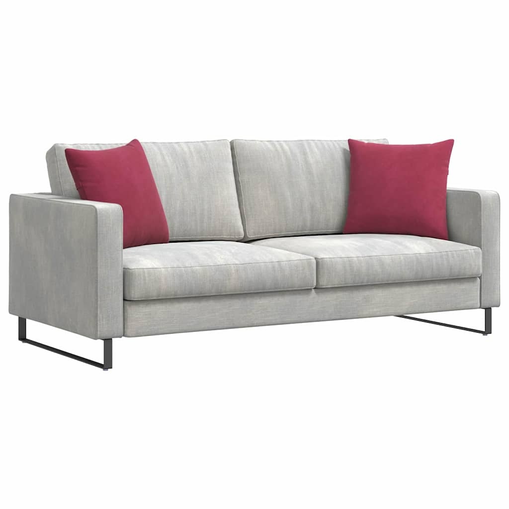VidaXL Sofa Kussens 2 pcs Wijnrood 45 x 45 cm Katoen Stof