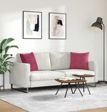 VidaXL Sofa Kussens 2 pcs Wijnrood 45 x 45 cm Katoen Stof