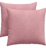 VidaXL Sofa Kussens 2 pcs Roze 45 x 45 cm Katoen Stof