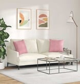 VidaXL Sofa Kussens 2 pcs Roze 45 x 45 cm Katoen Stof