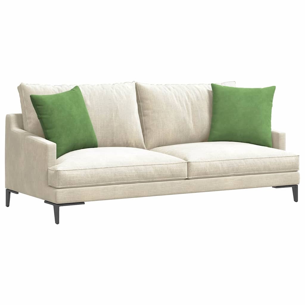 VidaXL Sofa Kussens 2 pcs Lichtgroen 45 x 45 cm Katoen Stof