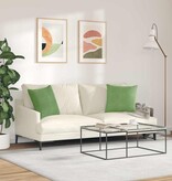 VidaXL Sofa Kussens 2 pcs Lichtgroen 45 x 45 cm Katoen Stof