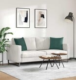 VidaXL Sofa Kussens 2 pcs Donkergroen 45 x 45 cm Katoen Stof