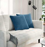 VidaXL Sofa Kussens 2 pcs Blauw 45 x 45 cm Katoen Stof