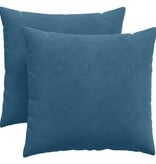 VidaXL Sofa Kussens 2 pcs Blauw 45 x 45 cm Katoen Stof