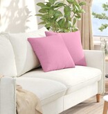 VidaXL Sofa Kussens 2 pcs Roze 45 x 45 cm Stof