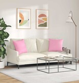 VidaXL Sofa Kussens 2 pcs Roze 45 x 45 cm Stof