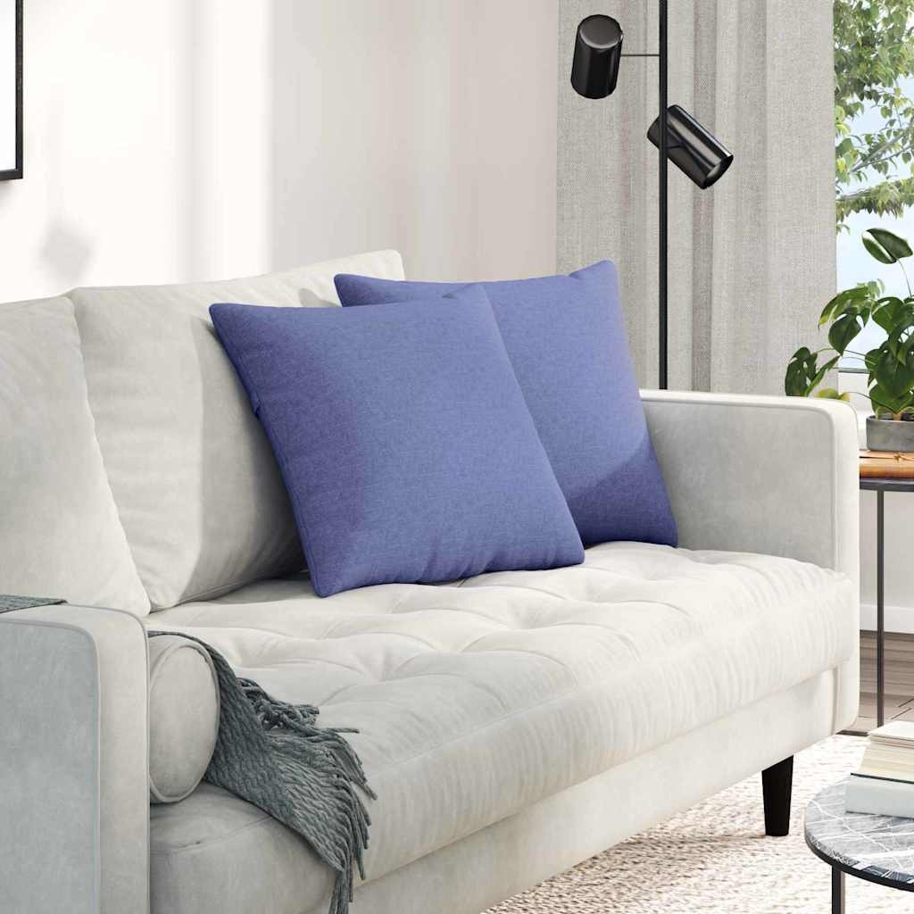 VidaXL Sofa Kussens 2 pcs Blauw 45 x 45 cm Stof