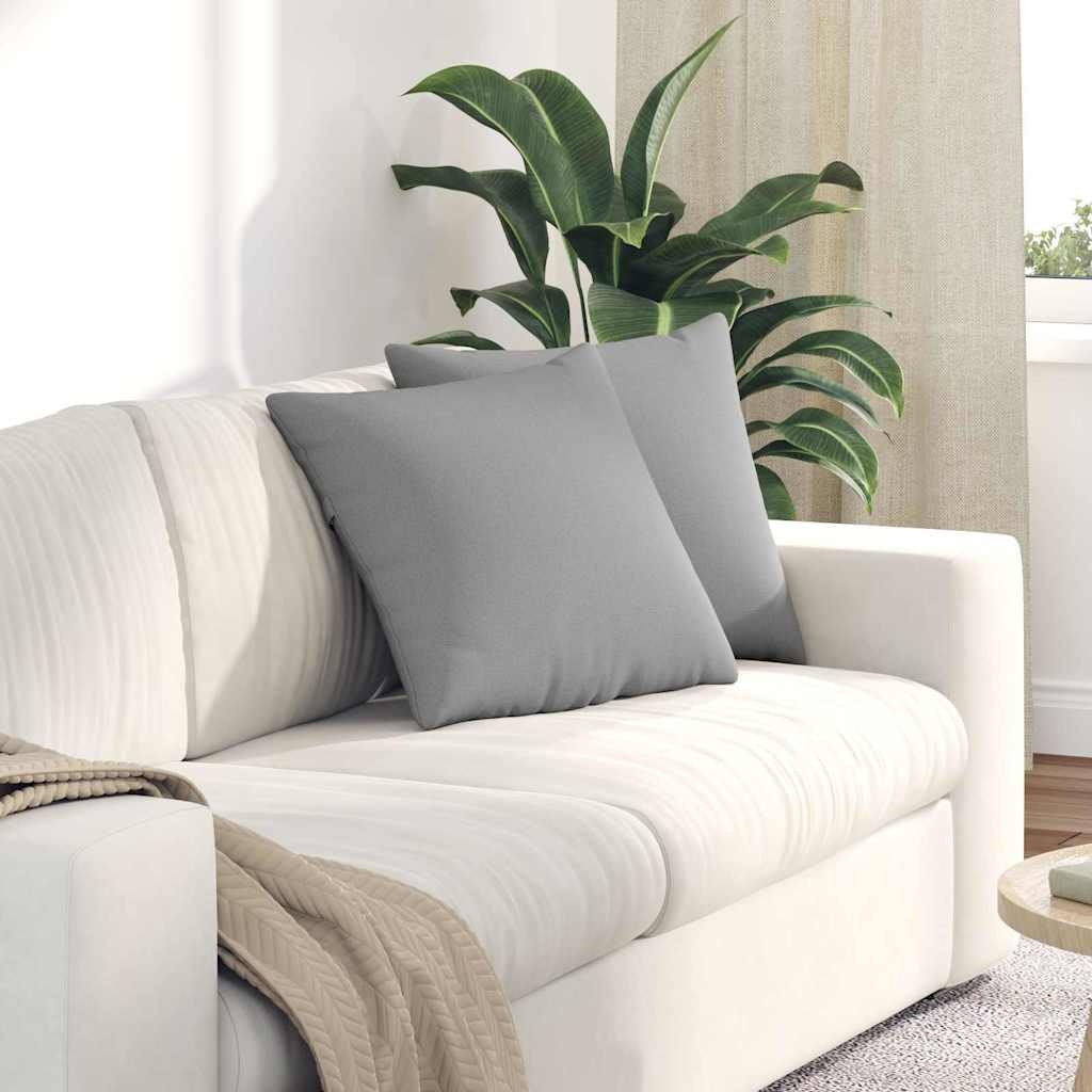 VidaXL Sofa Kussens 2 pcs Grijs 45 x 45 cm Stof