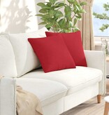 VidaXL Sofa Kussens 2 pcs Rood 45 x 45 cm Stof
