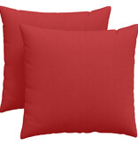 VidaXL Sofa Kussens 2 pcs Rood 45 x 45 cm Stof