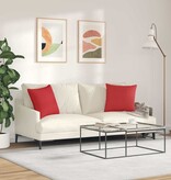 VidaXL Sofa Kussens 2 pcs Rood 45 x 45 cm Stof