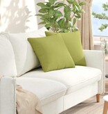 VidaXL Sofa Kussens 2 pcs Lichtgroen 45 x 45 cm Stof