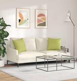 VidaXL Sofa Kussens 2 pcs Lichtgroen 45 x 45 cm Stof