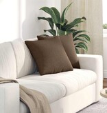 VidaXL Sofa Kussens 2 pcs Bruin 45 x 45 cm Stof