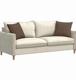VidaXL Sofa Kussens 2 pcs Bruin 45 x 45 cm Stof